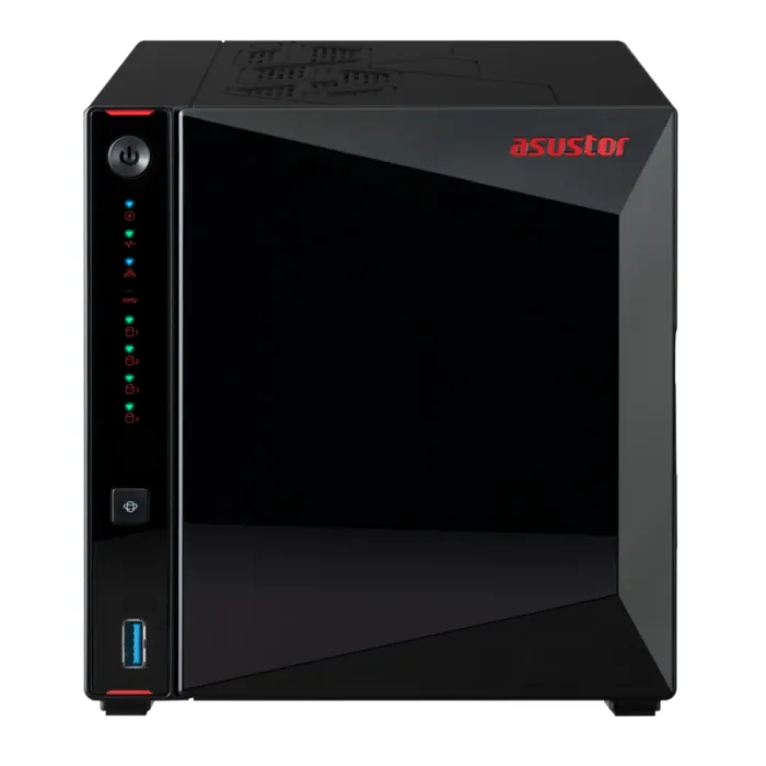 Мрежов сторидж, Asustor Nimbustor AS5404T, 4 Bay NAS, Quad-Core 2.0GHz CPU, Dual 2.5GbE Ports, 4GB SO-DIMM DDR4 (Max