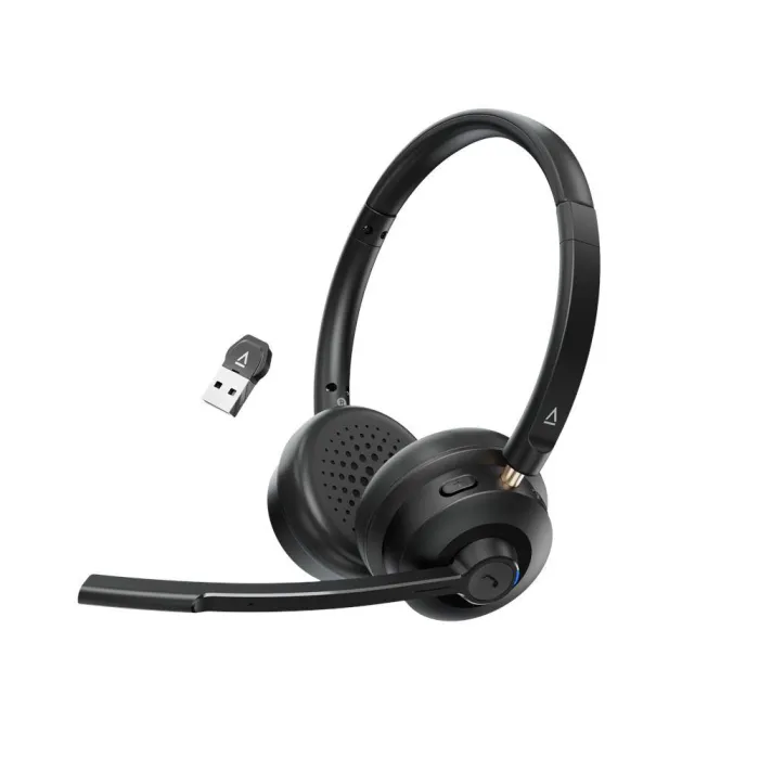 Безжични слушалки CREATIVE Chat Wireless, over-ear, 2.4 GHz, Bluetooth 5.4, 55 часа работа, 30 mm говорители, черни