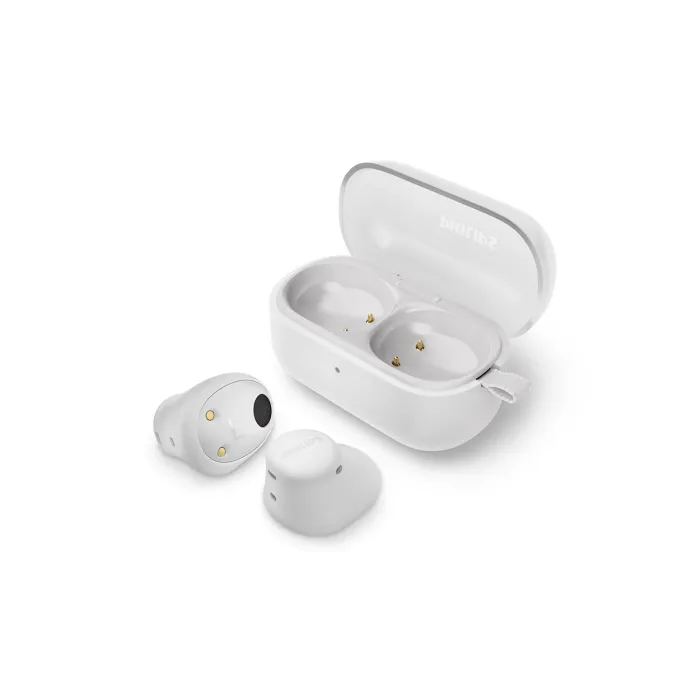 Слушалки PHILIPS 1000 series, Bluetooth, вътреканални, напълно безжични, бели