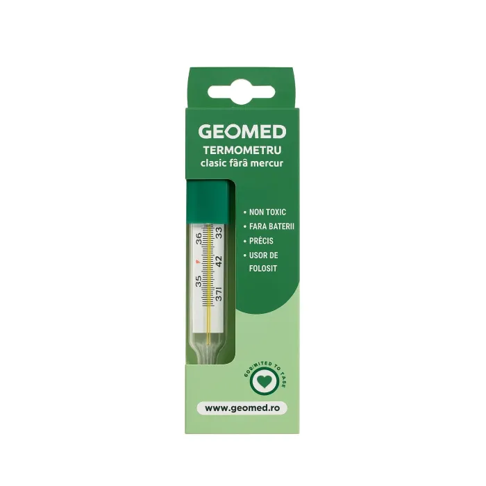 Geomed Mercury Free термометър за подмишница (Under Arm) – без живак, аналогов