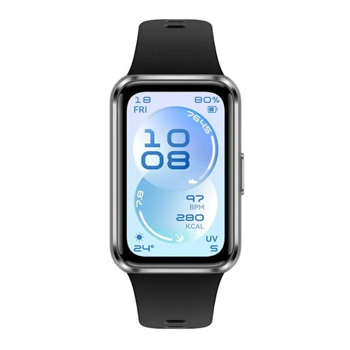 Фитнес гривна HUAWEI Band 11 Candy-B19F, 1.62" AMOLED цветен дисплей, Bluetooth 6.0, 5 ATM водоустойчивост, следене на пулс и SpO2, до 14 дни батерия, черна