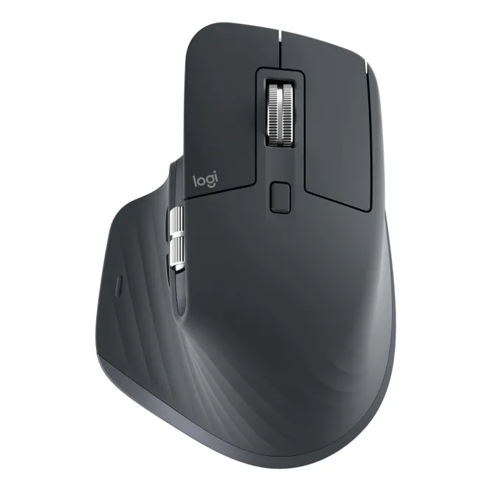 Безжична мишка Logitech MX Master 3S Bluetooth Edition, за дясна ръка, Darkfield сензор, 200–8000 DPI, Bluetooth Low Energy, 7 програмируеми бутона, USB-C