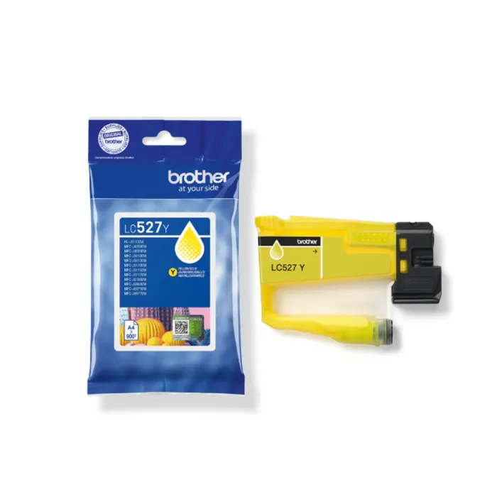 Мастилена касета BROTHER LC527XLY, Yellow, съвместима с MFCJ5010DW и MFCJ5110DW, капацитет до 2000 страници