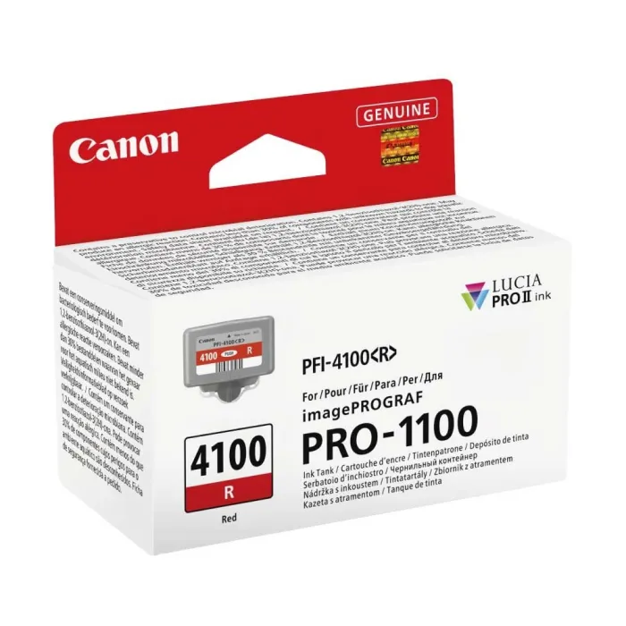 Мастилена касета CANON PFI-4100, червен цвят, 80 ml, за imagePROGRAF PRO-1100