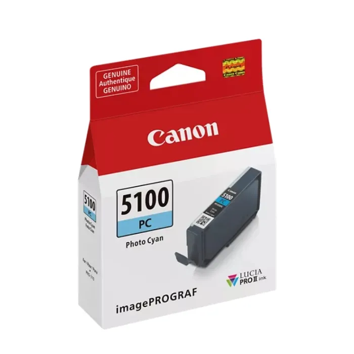 Мастилена касета CANON PFI-5100, Cyan (Photo Cyan), 14.4 ml, за imagePROGRAF PRO-310