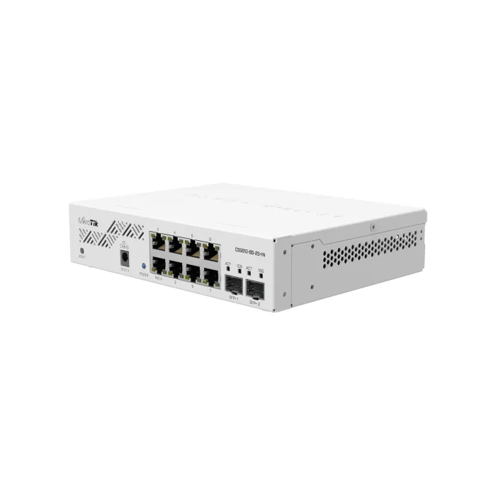 Суич MikroTik CSS610-8G-2S IN, 8 x Gigabit Ethernet ports, 2 x SFP, PoE in