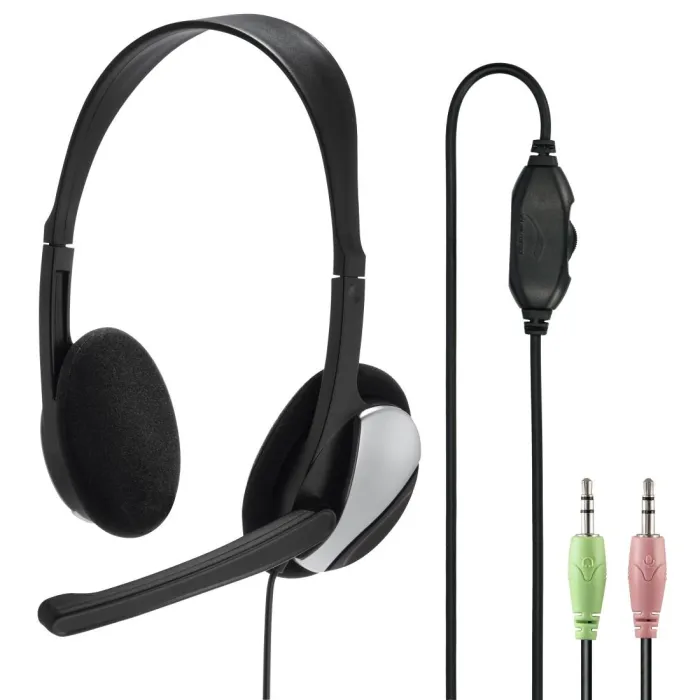 Слушалки HAMA Essential HS 200 139900, Микрофон, Черен