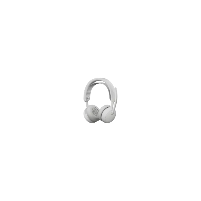 Слушалки LOGITECH Zone Wireless 2 ES, пълен размер, Bluetooth и кабелна връзка, Active Noise Cancellation, 48 ч. батерия, Off-White