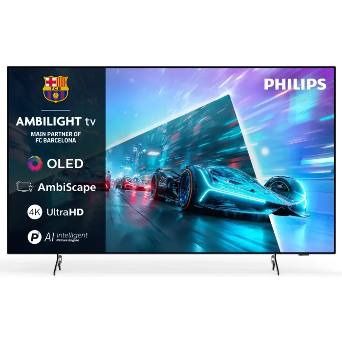 Телевизор PHILIPS 55OLED761/12, 55 инча, 4K UHD OLED, 120 Hz, 3-странен Ambilight, Titan OS, Dolby Vision и Dolby Atmos
