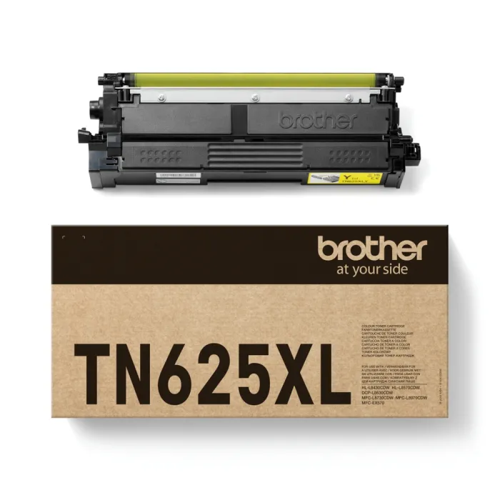 Тонер касета BROTHER TN-625XLY, жълта, 4500 страници, за HL-L8430CDW, HL-L8570CDW, MFC-L8730CDW и MFC-L8970CDW