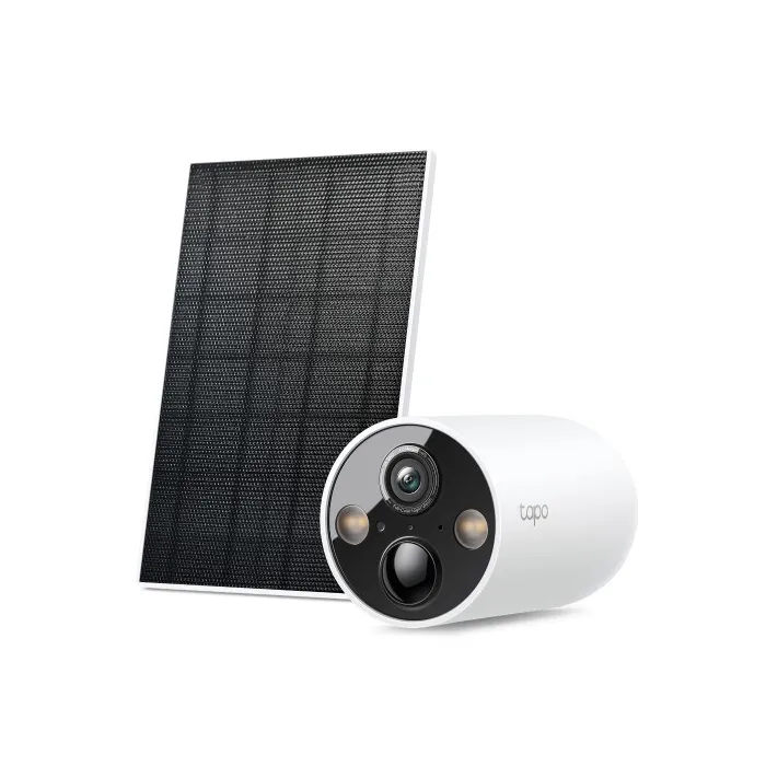 Безжична външна IP камера TP-Link Tapo C425 KIT, 2K QHD 4MP, соларен панел, цветно нощно виждане, AI разпознаване, IP66, двупосочно аудио
