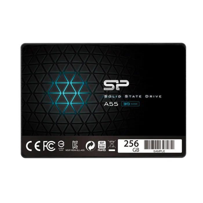 Твърд диск SSD, Silicon Power A55, 2.5", 256 GB, SATA3