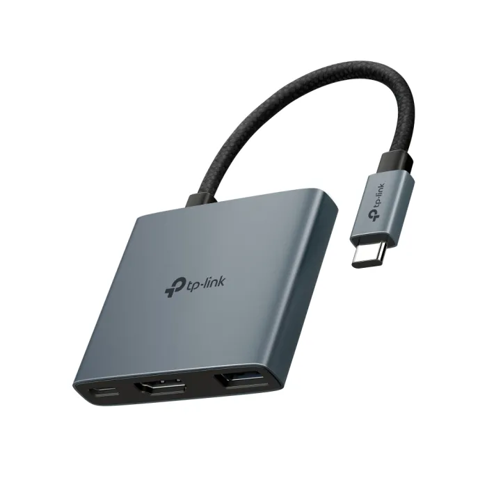 USB-C хъб TP-Link UH3020C 3-в-1, HDMI 4K@60Hz, USB-A 5Gbps, PD 100W