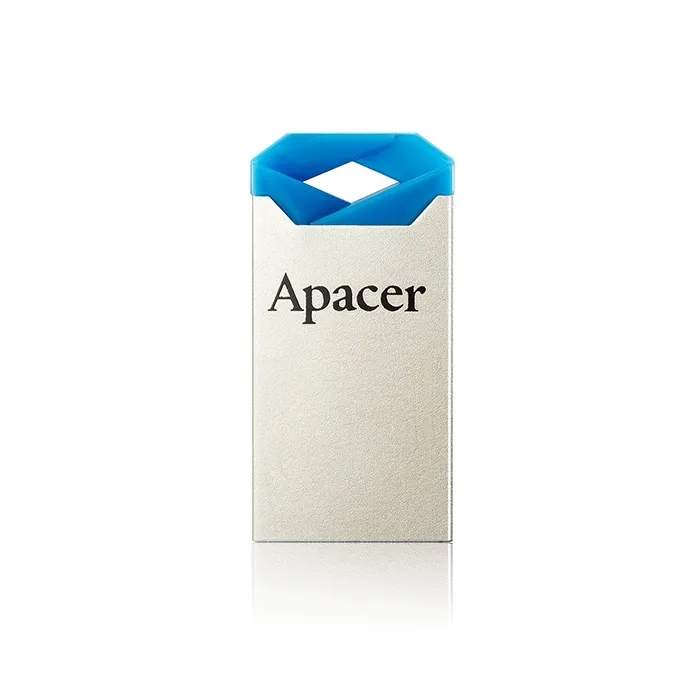 USB флаш памет APACER AH111, 32 GB, USB 2.0, сребристо-синя, ултракомпактна, устойчива на прах, вода и удар