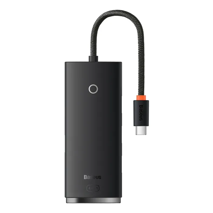 USB хъб Baseus Lite Series USB-C към 4×USB-A 3.0, 5 Gbps, 25 cm, черен