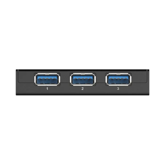 USB хъб D-Link DUB-1340/E със захранване, USB 3.0, Черен