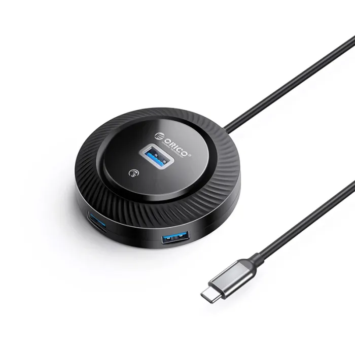 USB хъб Orico YK2-C3-03-BK, USB-C, 4 x USB 3.0, скорост до 5 Gbps, кабел 0.3 m, черен